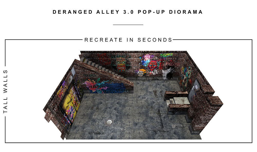 diorama　ONE DROP 1:64 Diorama Backstreet Plaza /Christmas graffiti /Old Factory