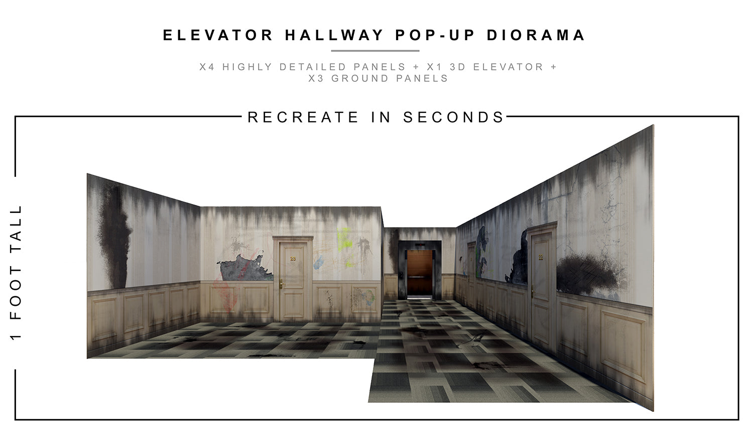 Elevator Hallway Pop-Up Diorama 1/12 – Extreme-Sets
