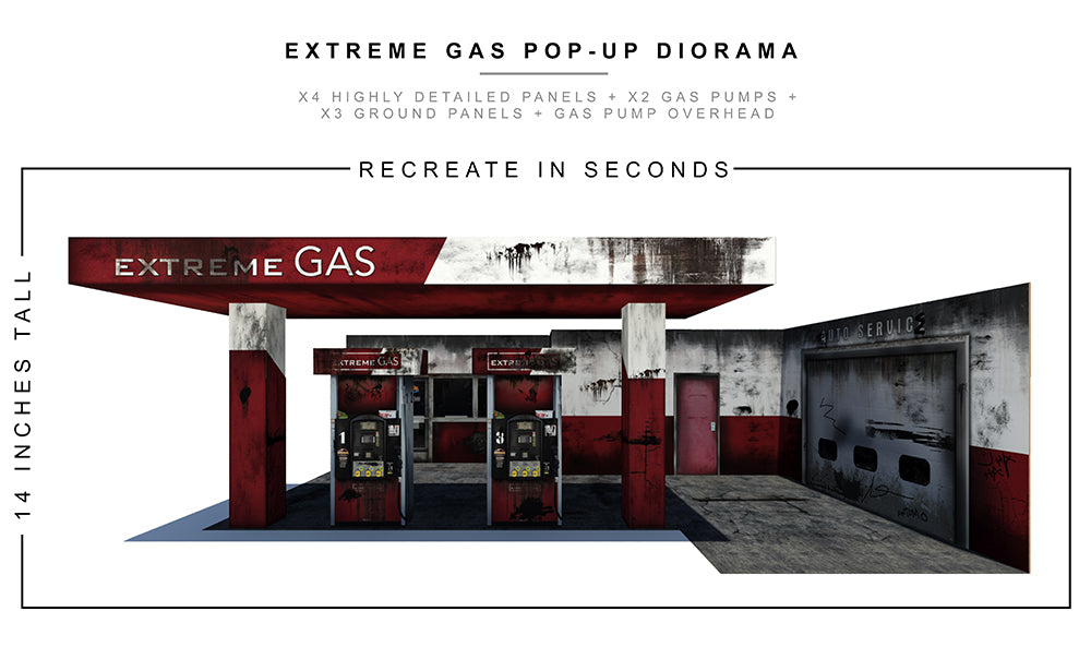 jeg fandt det Pelagic pasta Gas Station Pop-Up Diorama 1/12 – Extreme-Sets