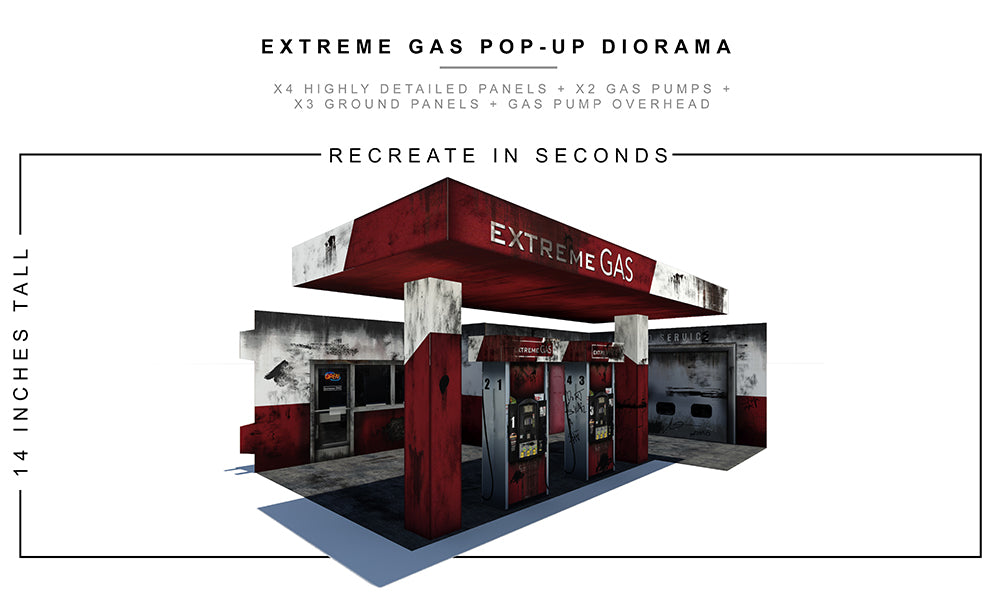 NEW Diorama Gas Station in Scale 1:60 / 64 Brand New , Plastic Parts –  dioramatoys